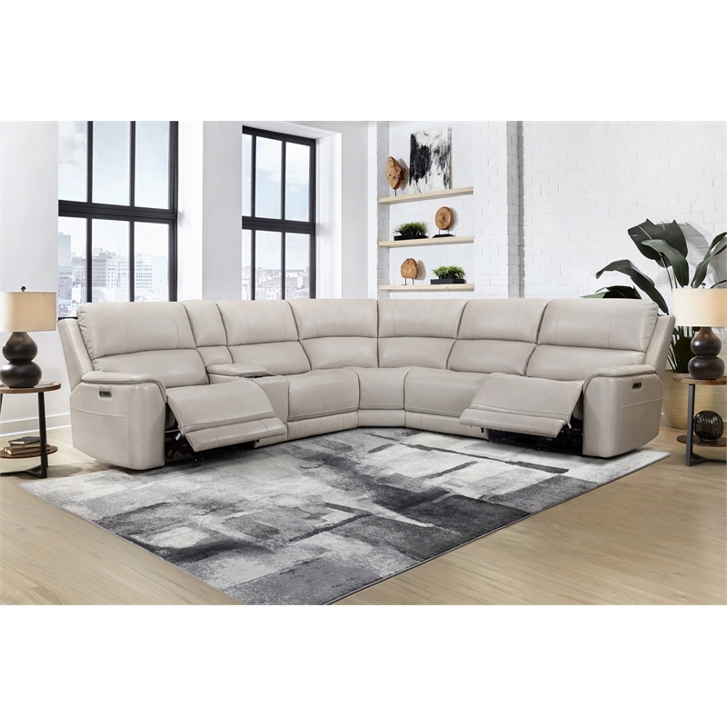 Pemberly Row Quartz 6 Piece Zero Gravity Power Reclining Sectional