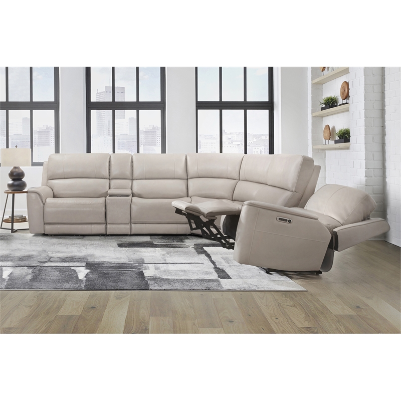 Pemberly Row Quartz 6 Piece Zero Gravity Power Reclining Sectional