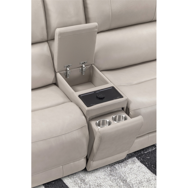 Pemberly Row Quartz 6 Piece Zero Gravity Power Reclining Sectional