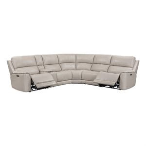 Pemberly Row Quartz 6 Piece Zero Gravity Power Reclining Sectional