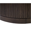 Pemberly Row Modern Solid Wood Round Cocktail Table in Brown