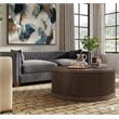 Pemberly Row Modern Solid Wood Round Cocktail Table in Brown
