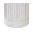 Pemberly Row Modern Solid Wood Round Pedestal End Table in White