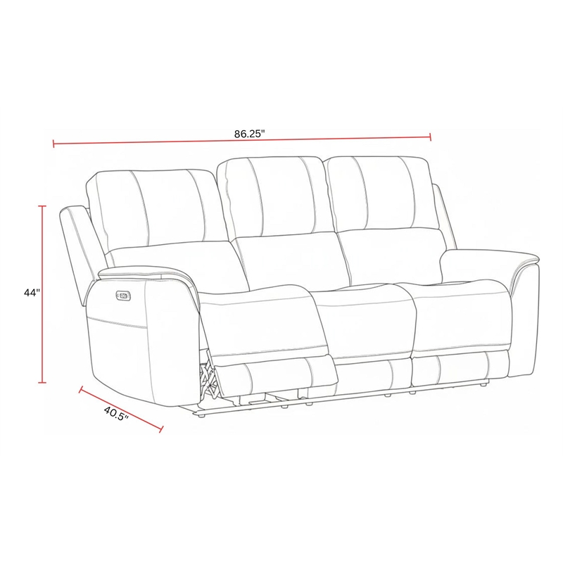Pemberly Row Quartz Zero Gravity Power Reclining Sofa and Loveseat