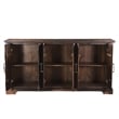 Pemberly Row Dark Brown Live Edge Solid Wood Sheesham 8-Piece Dining Set
