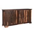 Pemberly Row Dark Brown Live Edge Solid Wood Sheesham 8-Piece Dining Set