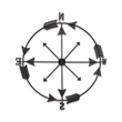 Pemberly Row Decorative Gold and Gray Metal Wall Compass for Decor