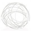 Pemberly Row Large Abstract Round Textured Metal Wall Art in Silver