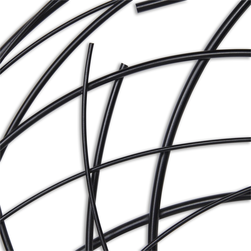 Pemberly Row Large Abstract Round Textured Metal Wall Art in Black