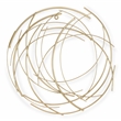 Pemberly Row Small Abstract Round Textured Metal Wall Art in Gold