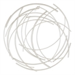 Pemberly Row Small Abstract Round Textured Metal Wall Art in Silver