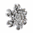 Pemberly Row Galvanized Metal Peony Style Wall Decor in Silver