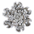 Pemberly Row Galvanized Metal Peony Style Wall Decor in Silver