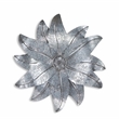Pemberly Row Galvanized Metal Lotus Style Wall Decor in Silver