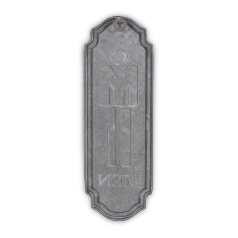 Pemberly Row Rustic Cast Iron Metal Mens Room Placard Wall Sign