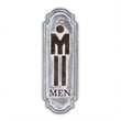 Pemberly Row Rustic Cast Iron Metal Mens Room Placard Wall Sign