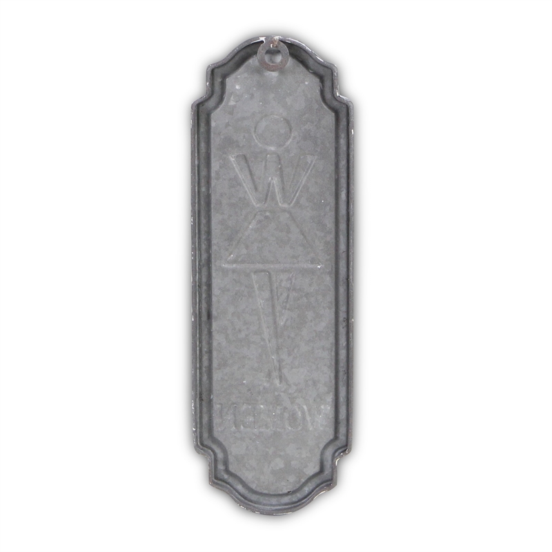 Pemberly Row Rustic Cast Iron Metal Womens Room Placard Wall Sign