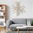 Pemberly Row Large Abstract Metal Wall Decor with Texture in Gold