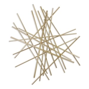 Pemberly Row Large Abstract Metal Wall Decor with Texture in Gold