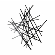 Pemberly Row Small Abstract Textured Metal Wall Decor in Black