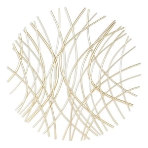 Pemberly Row Large Abstract Dimensional Metal Wall Decor in Gold