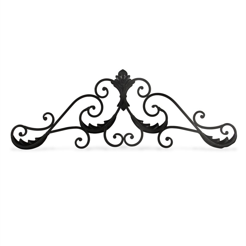Pemberly Row Curved Rustic Metal Door Topper Wall Decorative Accent