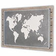 Pemberly Row Painted Metal and Wood World Map Wall Decor in Color