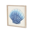 Pemberly Row Blue Sea Shell Metal Relief Wall Art for Coastal Decor