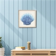 Pemberly Row Blue Sea Shell Metal Relief Wall Art for Coastal Decor