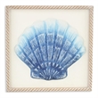 Pemberly Row Blue Sea Shell Metal Relief Wall Art for Coastal Decor