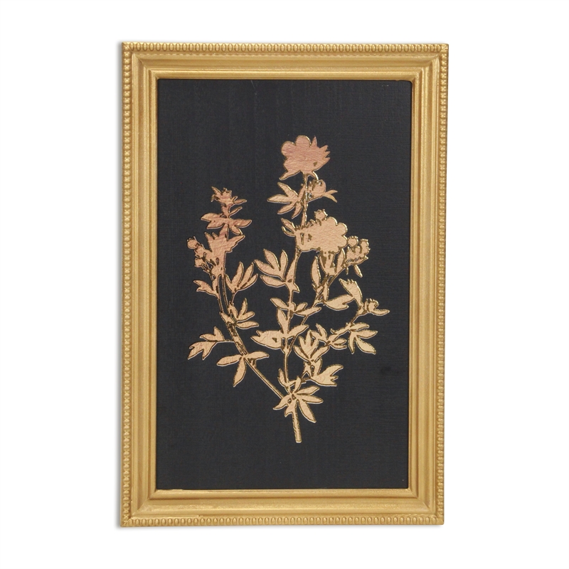 Pemberly Row Gold Framed Garden Flowers Decorative Wall Print