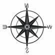 Pemberly Row Large Elegant Metal Wall Compass for Nautical Decor