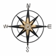 Pemberly Row Large Elegant Metal Wall Compass for Nautical Decor