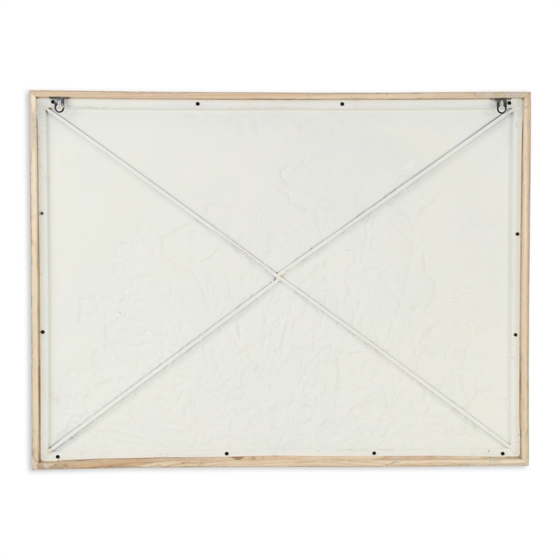 Pemberly Row Countryside Themed Wall Flower Decor Panel in Metal