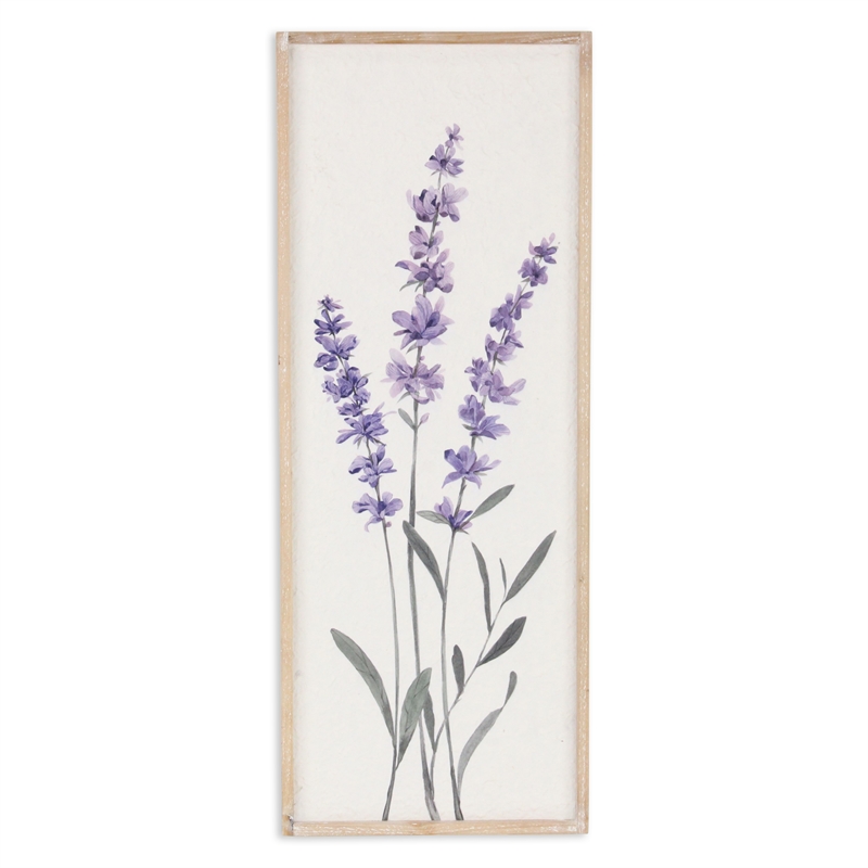 Pemberly Row Vertical Flowering Lavender Bouquet Wall Panel Right