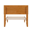 Pemberly Row Twin XL Solid Wood Platform Bed with Slats in Light Toffee
