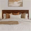 Pemberly Row Full Solid Wood Platform Bed with Slat Support in Walnut