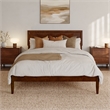 Pemberly Row Full Solid Wood Platform Bed with Slat Support in Walnut