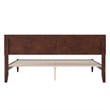 Pemberly Row King Solid Wood Platform Bed with Slat Support in Walnut