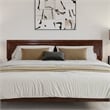Pemberly Row King Solid Wood Platform Bed with Slat Support in Walnut