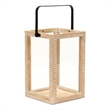 Pemberly Row Ridge Patterned Wood Lantern with Handle in Large Size