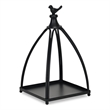 Pemberly Row Curved Mini Table Lantern with Bird Accent in Black