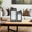 Pemberly Row Set of 2 Fluted Glass Lanterns 16