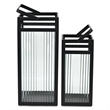 Pemberly Row Set of 2 Fluted Glass Lanterns 16