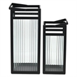 Pemberly Row Set of 2 Fluted Glass Lanterns 16
