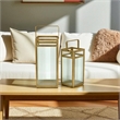 Pemberly Row Set of 2 Fluted Glass Lanterns 16