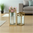 Pemberly Row Set of 2 Fluted Glass Lanterns 16