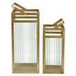 Pemberly Row Set of 2 Fluted Glass Lanterns 16