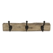 Pemberly Row Rustic Solid Wood 3 Hook Wall Organizer with Shelf