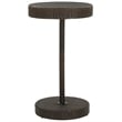 Pemberly Row 3 Piece Steel Outdoor Patio Round Bar Set in Brown